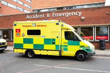 Ambulance outside an A&E